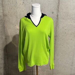 Lime Green V-Neck Women's Top